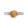 Stylish Fuzzy Sphere Embellished Shawl Clip Sturdy Neckline Clip Fastening Buckles Suitable For Various Occasions