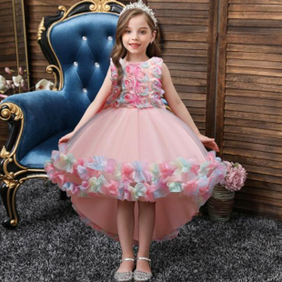 New Style Crochet Flower Girl Skirt: Trailing Princess Party Dress for New Year's Day