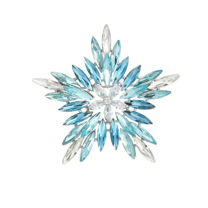 Light Luxury Three-dimensional Starlight Brooch, High-end Women's Exquisite Gradient Crystal Brooch, Niche Design Sense Brooch