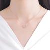 White Clover My Melody 50th Anniversary Ladies Necklace Dancing Stone Sanrio Characters Silver 925 Surgical Stainless Steel 316L Cubic Zirconia Heart