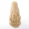Parrucche Cosplay Europee e Americane, Parrucche Anime Colorate, Fibra ad Alta Temperatura, Capelli Lunghi e Ricci da 80 cm, Bottoni per il Commercio Estero