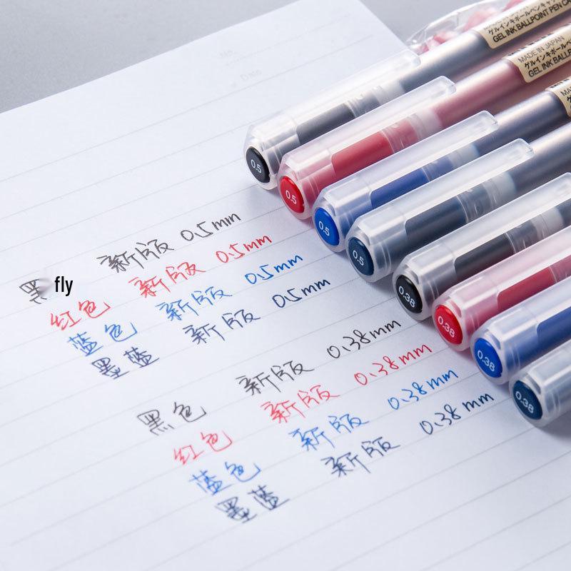 MUJI Długopis żelowy z nakładanym klipsem (0,38 / 0,5 mm) dla studentów, biznesu i biura