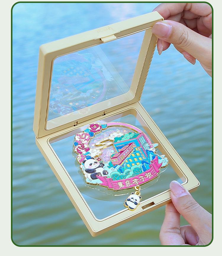 Chongqing Hongyadong Landmark Metal Fridge Magnet - Cultural Souvenir and Tourist Attraction Sticker