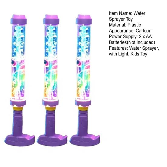 Glowing Rainbow LED Water Sprayer Toy Kids Safe Summer Light Up Water Sprayer Illuminate