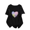Women's Plus Size Slimming Loose Mid-Length Short-Sleeve T-Shirt (Sizes 200/300/350 jin) - Style 1066