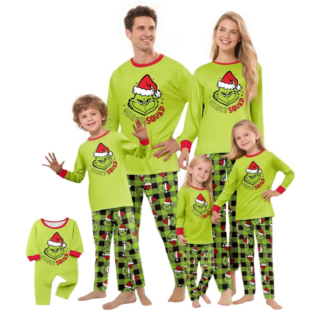 Matching Family Christmas Christmas Tree Print Homewear Set Long-Sleeved Top And Pants