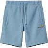 Logo Embroidered Loose Mid Waist Drawstring Casual Shorts Men Shorts Light-Blue I031685-0F4-XX