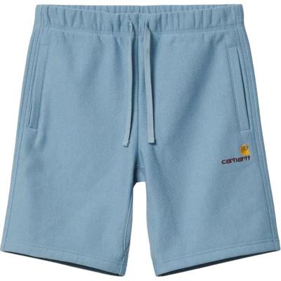 Logo Embroidered Loose Mid Waist Drawstring Casual Shorts Men Shorts Light-Blue I031685-0F4-XX