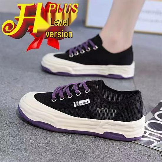 

2025 Korean Style Women s White Platform Mesh Sneakers: Fashionable, Versatile, Breathable, and Height-Increasing 40