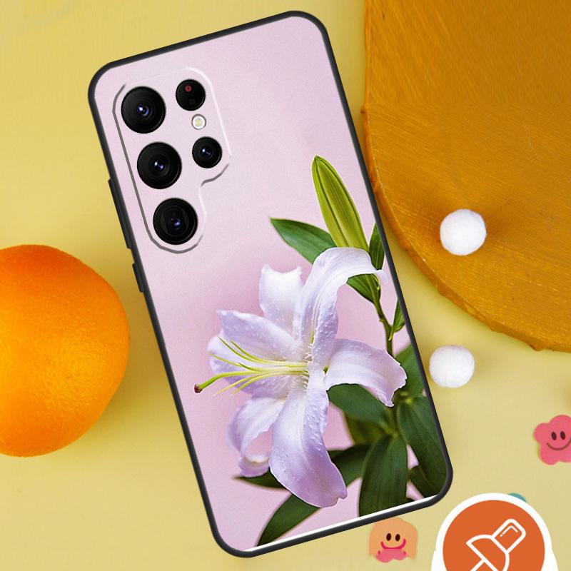 

Lily Flowers Case For Samsung Galaxy S25 Ultra S24 S23 S22 S21 Ultra S9 S10 S20 Plus S24 FE Funda Cover Galaxy S24Ultra