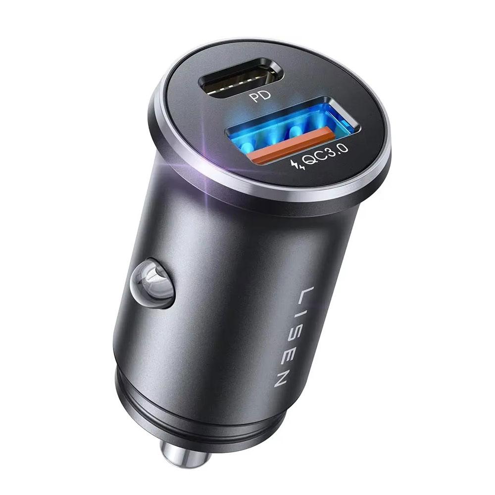 

Автомобильное зарядное устройство 54 Вт Быстрая зарядка Type C PD Автомобильные адаптеры Адаптер автомобильного зарядного устройства USBC Type C Для iPhone Huawei