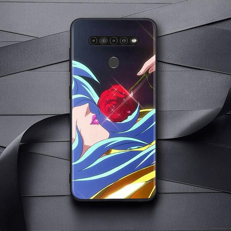 Saint Seiya Shiryu Anime tok LG G8 G8S G8X V30 V35 V40 V50 V60 ThinQ Q60 K40 K50 K51 K61 K71 K92 K62 készülékekhez, puha fekete telefontok