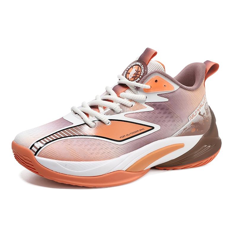 

2026 Summer New Men Basketball Shoes Shock-Absorbant Basketball Sneakers Fashion Outdoor Sport Shoes Non Slip Training Sneakers 45 помаранчевий