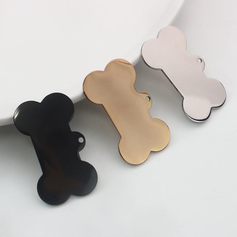 Personalized Engraved Pet Dog ID Tag with Bell and Necklace Collar for Cats and Dogs