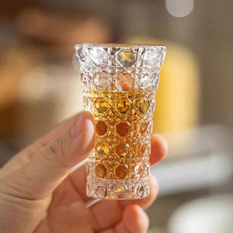 6pcs Set Wine Glass Cup Vodka Whiskey SGlass Party Spirits Cup Espresso Coffee Mug Clear Cup For Sake Soju Brandy