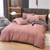 Solid Color Embroidery Simple Grinding Four-piece Set European Solid Color Embroidery Quilt Cover Bed Sheet Bedding