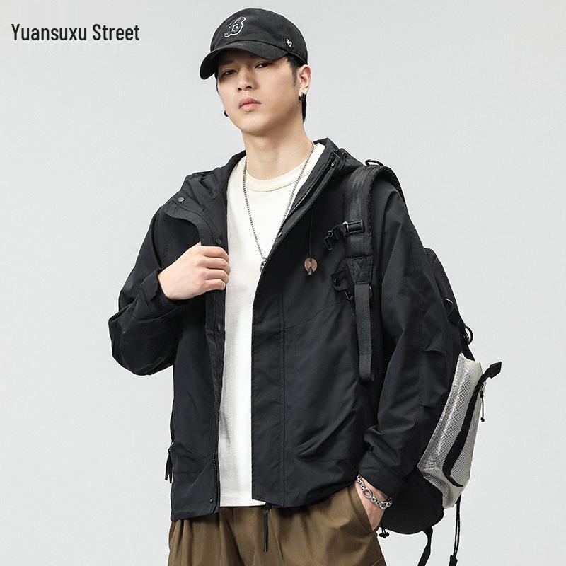 Men's 2025 Military Green Waterproof Windbreaker Jacket - Spring/Autumn Style