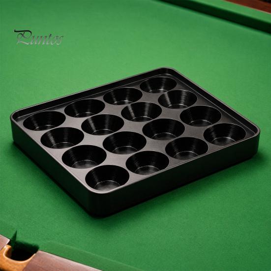 Billiard Ball Organizer Tray for 16 Balls, 3D Printed Pool Raised Edge Holder Holder, Snooker Carrying Storage Tray, Table Accessories