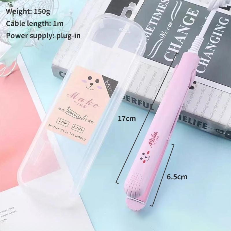 Mini kawaii kulma na rovné vlasy rovná kulma na dvojí použití dlaha elektrická kulma studentská kolej cestovní přenosná