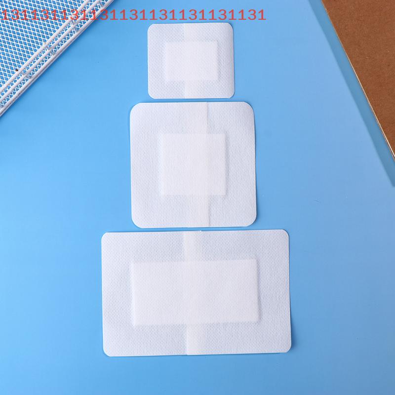 10Pcs Breathable Edge Gauze Pads Soft Non-woven Self-adhesive Wound Dressings with Elastic Tape for Outdoor Use