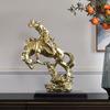 Resin Western Cowboy On Horse Statue Decorative Sculpture Office Living Room Home Gift