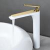 Northern Europe Basin Faucet Hot Cold Mixers Taps Deck Mount Bathroom Sink Basin Faucets Single Handle White Black Gold