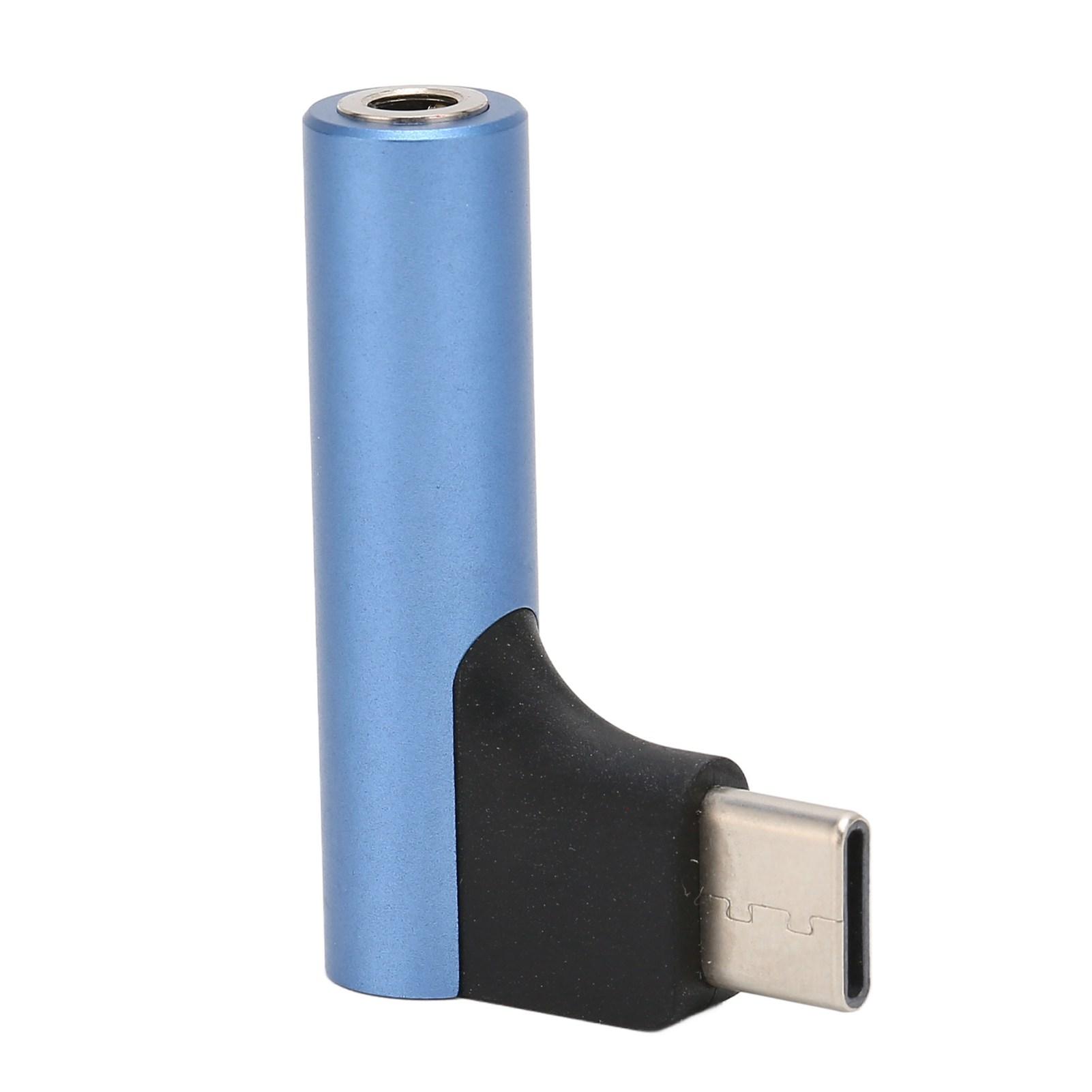 

USB C to 3.5mm Sound Hdphone Adapter Type C Stereo Mic HiFi Right Angle Dongle for rphone