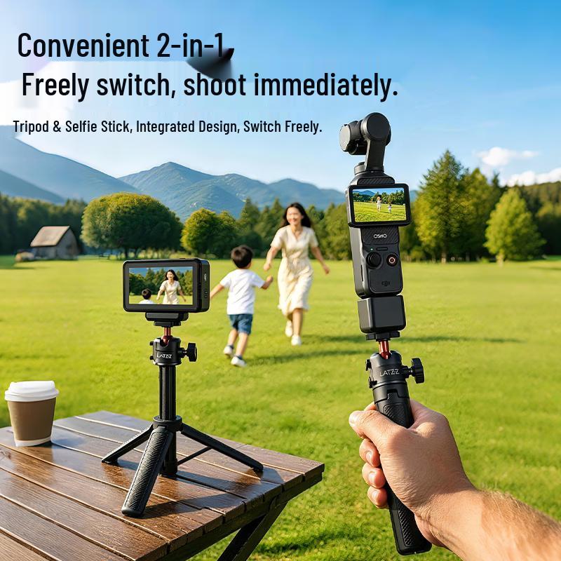 LATZZ Extendable Tripod Selfie Stick for DJI Pocket 3/4 & Insta360