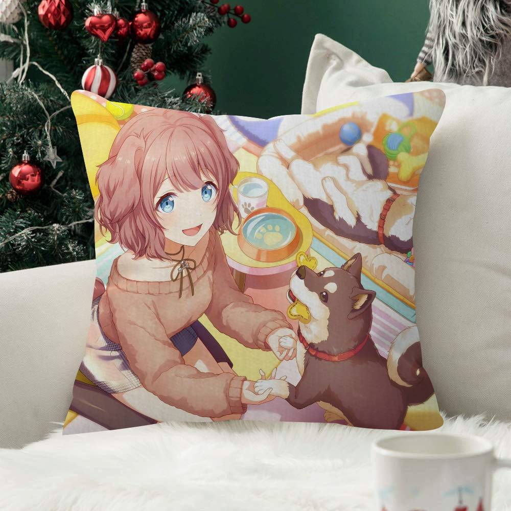 Mochizuki Honami Pillow Case Plush Fabric Soft Double Sided Print Sofa Cushion Cover Throw Pillow Covers