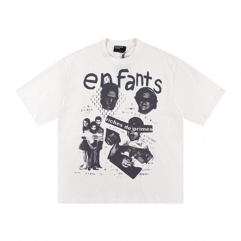 Letter printing retro portrait American tide brand loose men's and women's casual short-sleeved T-shirt tide
