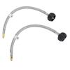 2pcs RV Pigtail Hose Connector 15inch 1/4in NPT High Pressure 2 Stage Auto Changeover Regulator Pigtail Hose for RV Van Trailer