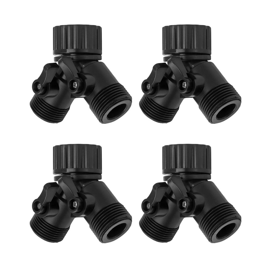 Tap Y Splitter 2 Way 2 Valves Hose Splitter Connector for Garden Hose Faucet  Standard 4pcs