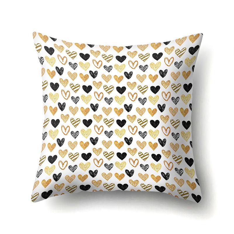 Ins Style Abstract Creative Polyester Pillow Case Car Decoration Home Printed Bedside Cushion Cover Pillow Case