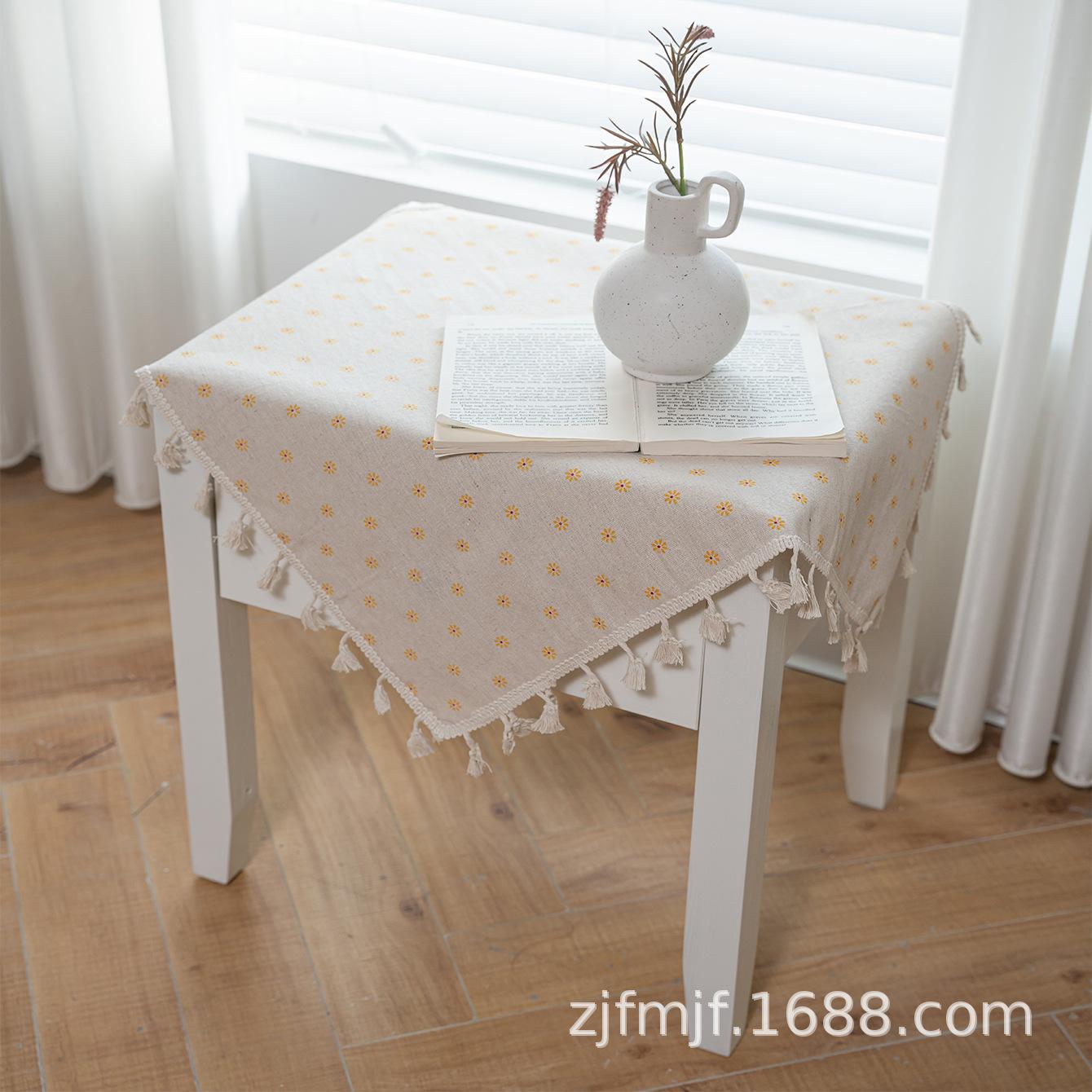 

Тканевый Папа Для Богемный Бежевый Бахрома Квадратная Скатерть для Обеденного Стола Круглая Скатерть Чехол для Кофейного Столика Салфетка Подставка 60*60