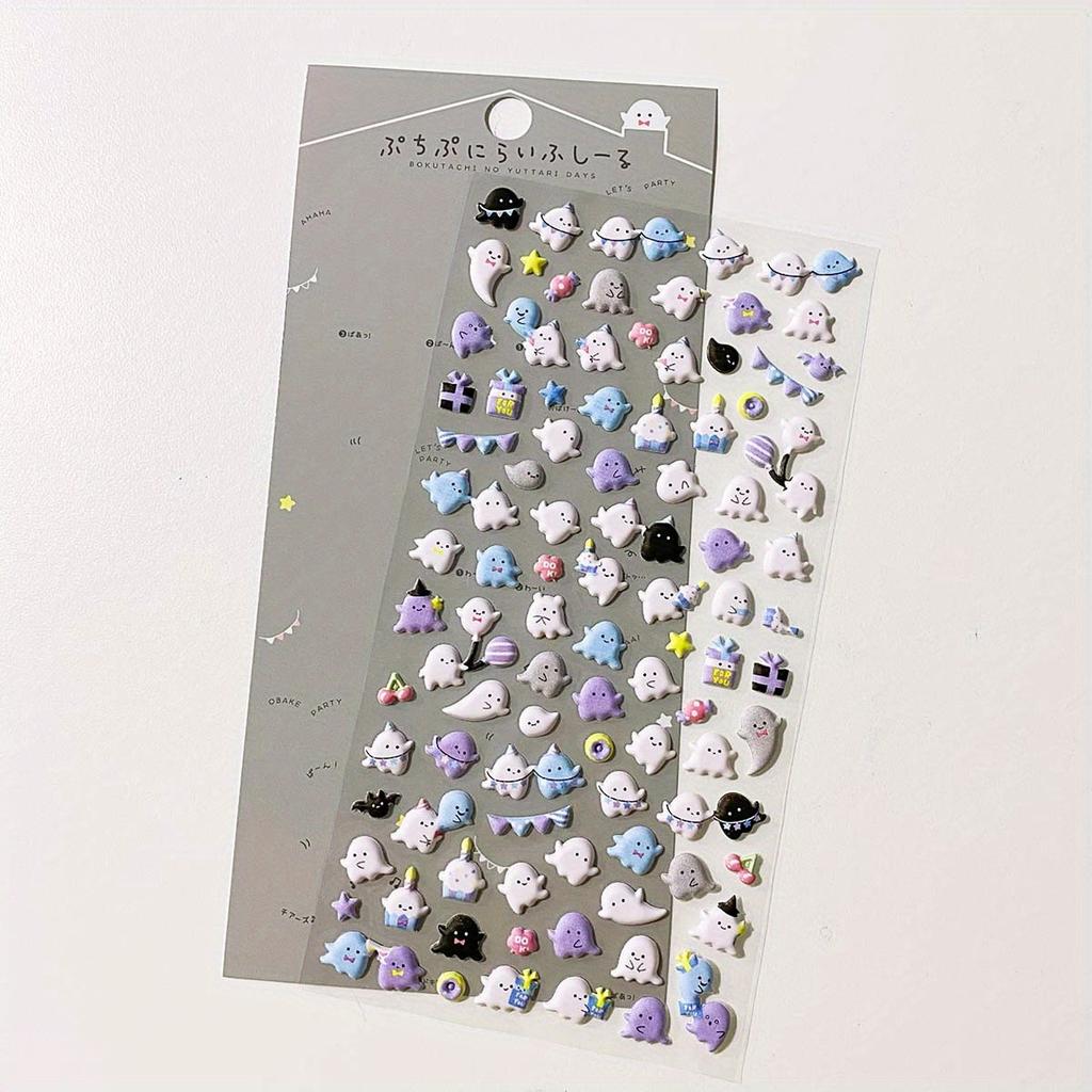 Cute Kawaii Animals 3D Bubble Stickers Durable Adhesive Funny, Aesthetic Art Stationery for DIY Journal, Laptop, Water Bottle Decoration Stickers