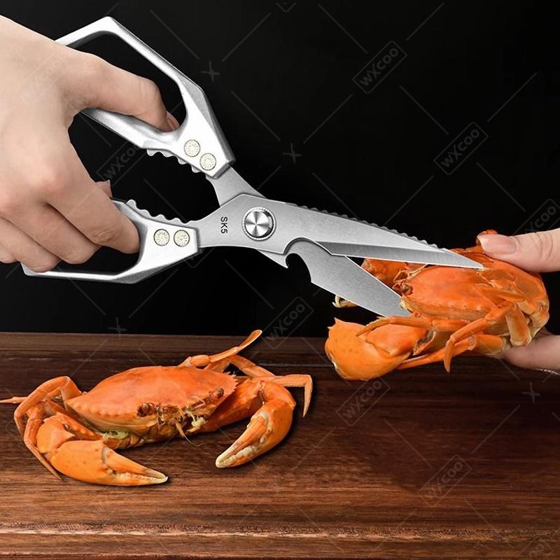 Kitchen Scissors Professional Chicken Bone Meat Fish Turkey Vegetables Scissors Stainless Steel Heavy Duty Shears Cutter