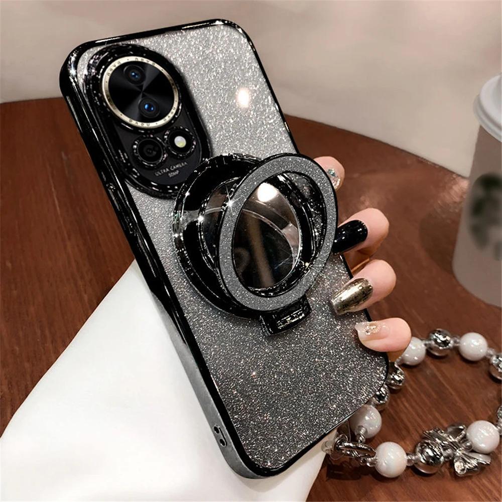 Note 20Ultra Glitter Mirror Bracket Gradient Case For Samsung Galaxy Note 20 Ultra 10 Plus 9 8 Soft Silicone Cover With Bracelet