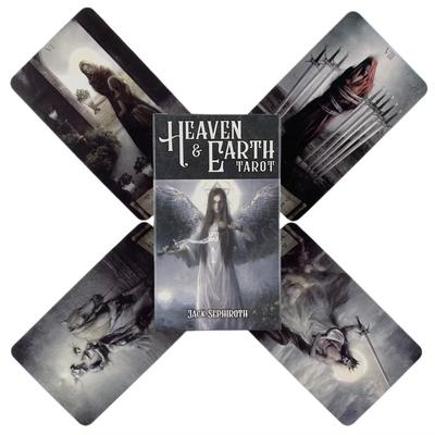 Kit de Tarot Céu Terra Cartas 78 Novas Cartas de Tarot Para Iniciantes Com Livro de Guias Jogo de Cartas Jogo de Tabuleiro Requintado E Livro de Guias