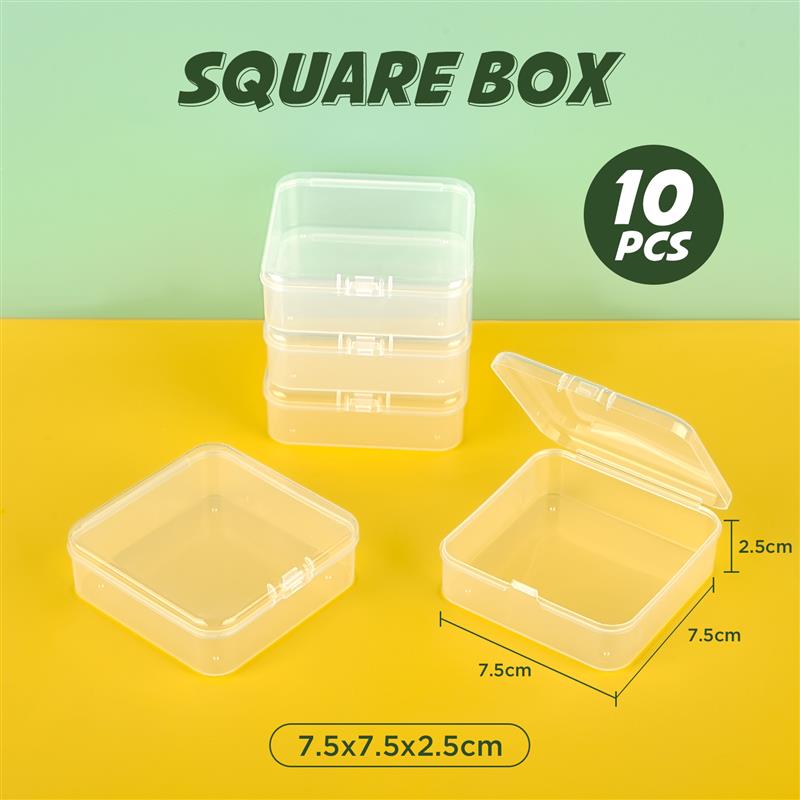 10 small storage boxes, rectangular boxes, hairpin packaging boxes, jewelry storage boxes, dust-proof jewelry storage boxes