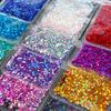 3mm Star Shaped Holographic Nail Glitter Mix Laser Nail Charm Colourful Bling Decoration Accessories for Nail Art
