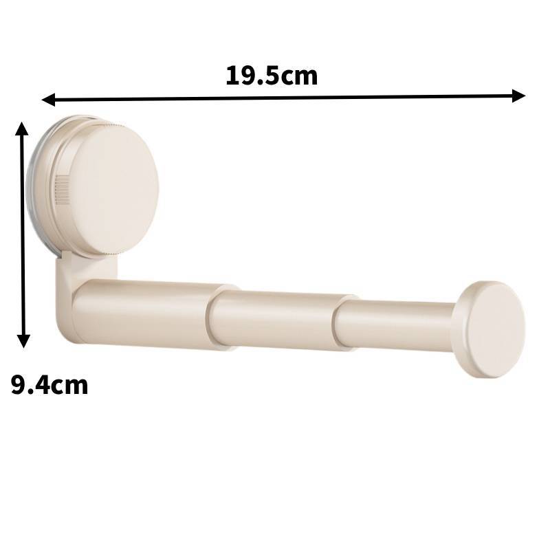 Abs Suction Cup Balcony Clothes Rack With Telescopic Hook For Home Organization