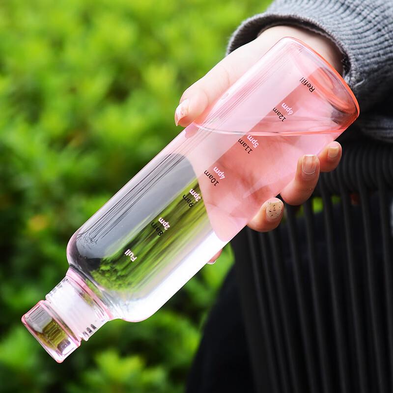 Ting Le Time Marker Borosilicate Glass Water Bottle