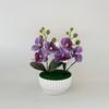 Multi-Bloom Simulated Butterfly Orchid White Flower Pot DIY Artificial Orchid Bonsai Faux Flowers Artificial Faux Plants