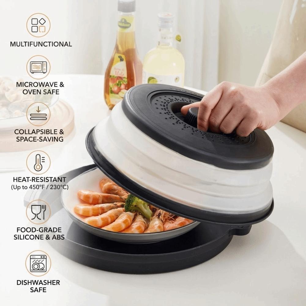 Folding Silicone Microwave Cover Oil-proof Fresh-Keeping Cover Kitchen Gadgets