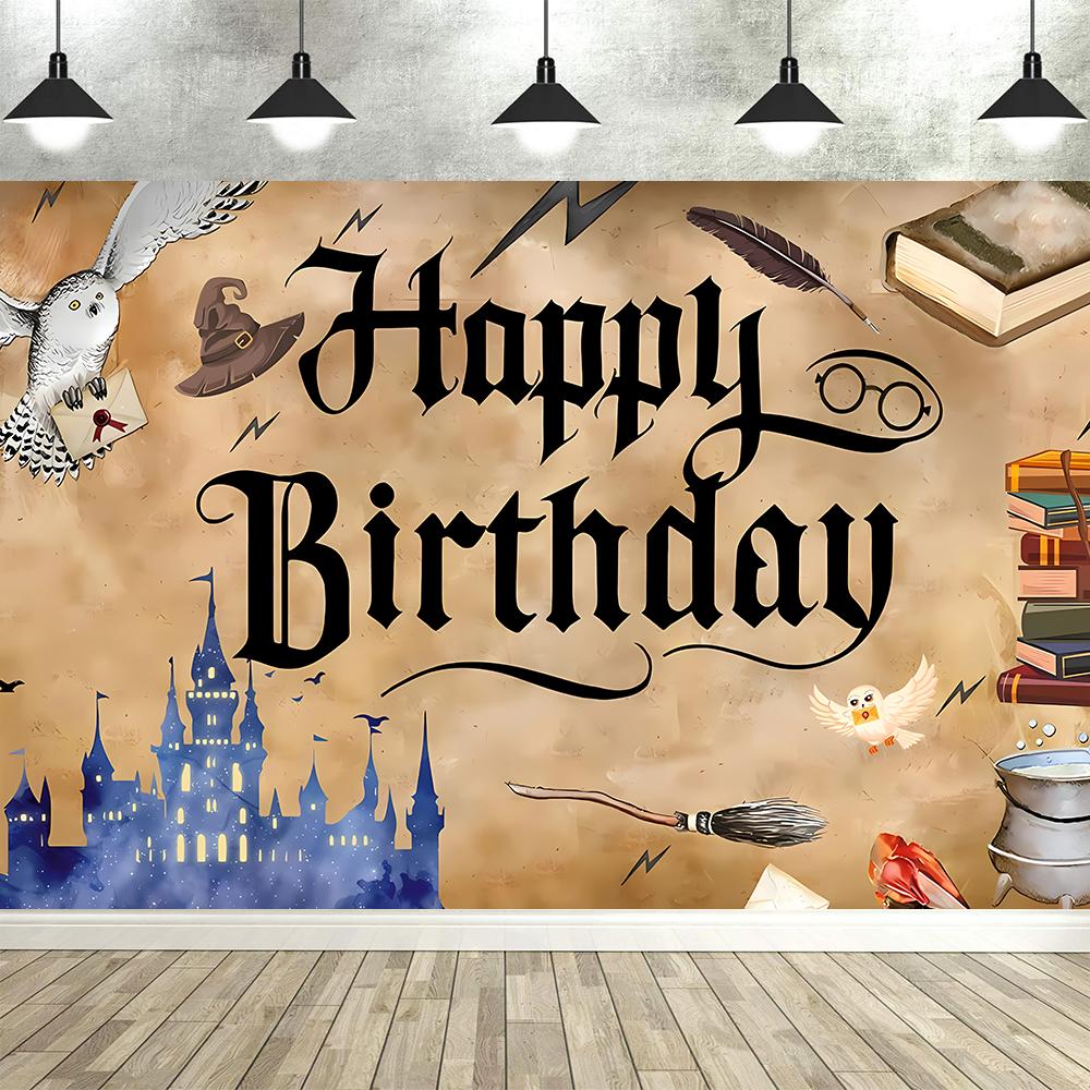 Background with Magical Magician Hat Design for Parties, Adult and Children's Party Decoration, Photography Background