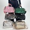Damen Glänzende Handtasche Mehrere Taschen Diamantbesatz Abnehmbarer Schultergurt Abend-Schultertasche