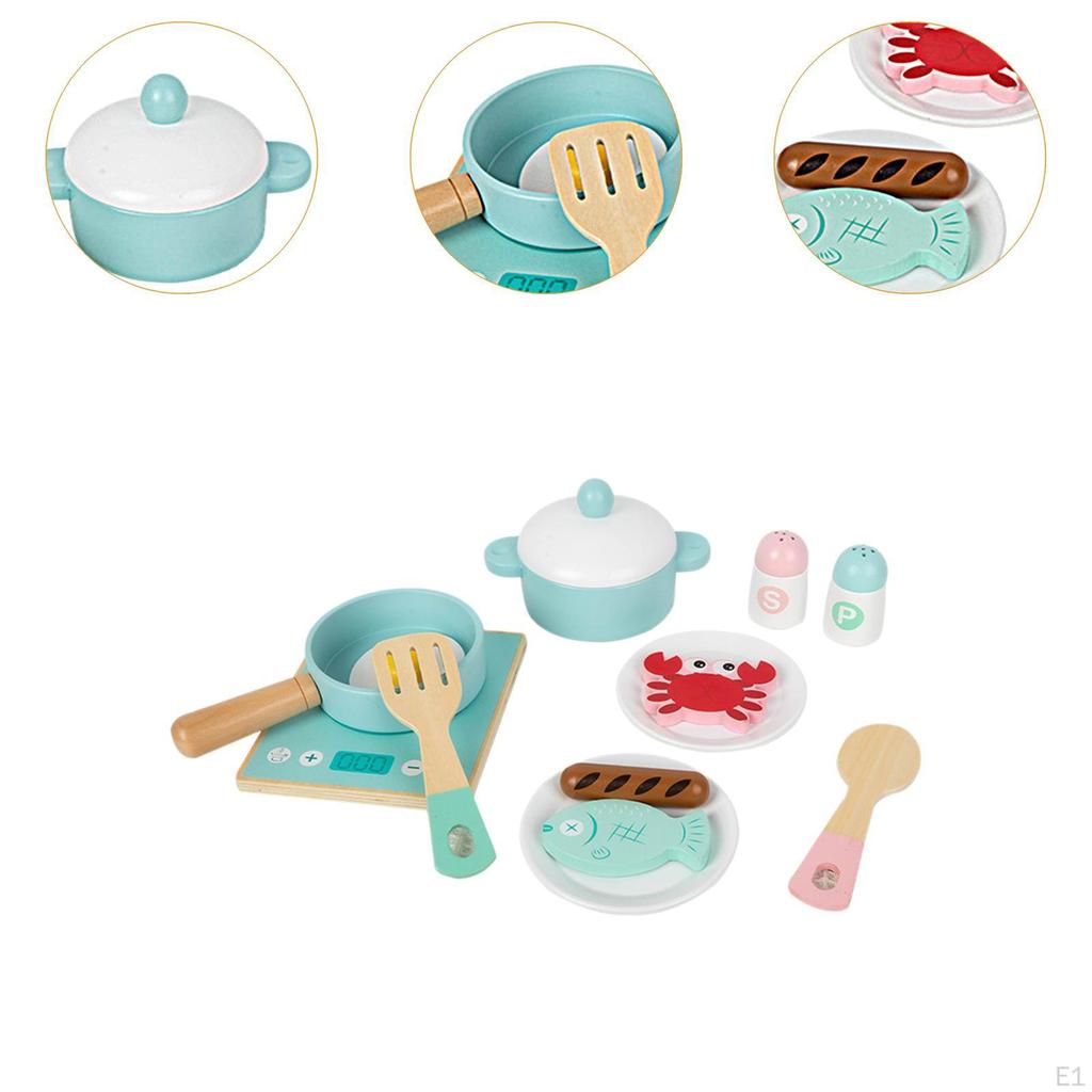 Kids Kitchen Toy,Kitchen Cooking Pan Playset,Simulation Play Food Set,Toddlers Pretend