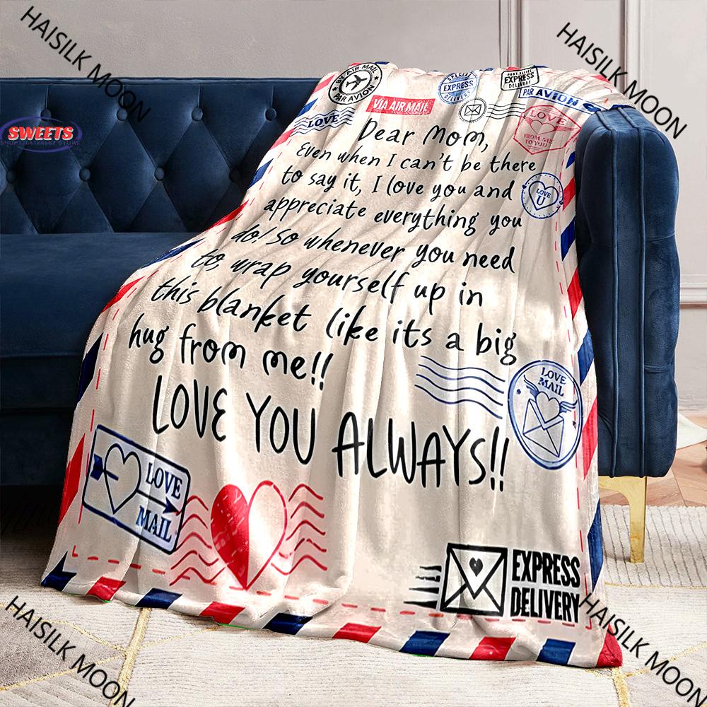 Throw Blankets Anniversary Birthday Mother's Day Gift for Mom from Daughter Son,Super Soft Flannel Throw Blankets for Bed Couch