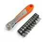 11-Piece Bit Set - AIMOONSA - 10 Bits + Mini Ratchet 36T - Cr-V Steel - Phillips/Torx/Hex