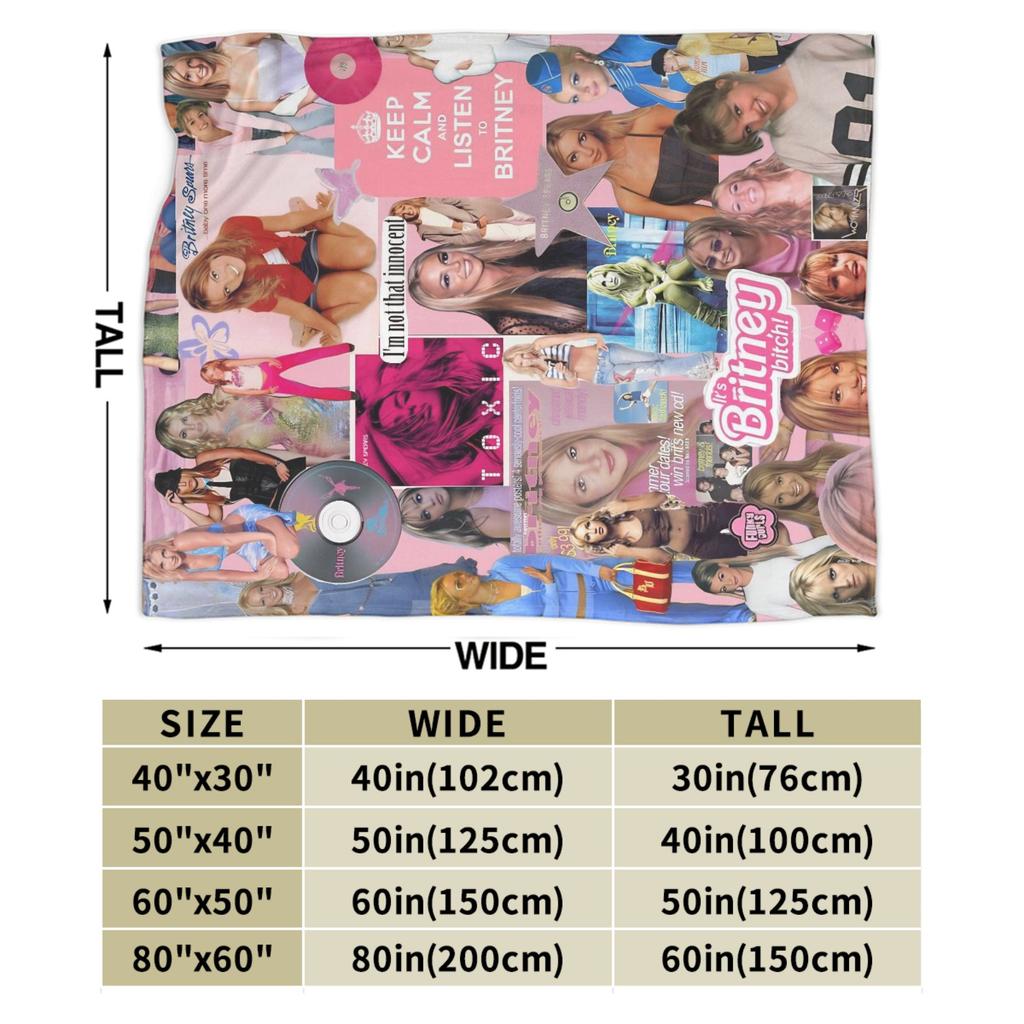 Warm Soft Blankets Travel Office Britneys Spears  Throw Blanket  Flannel Bedspread For Couch Chair Print Sofa Bed Cover